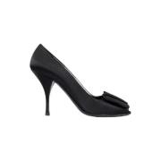 Pre-owned Satin heels Prada Vintage , Black , Dames