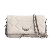 Rock Nano Quilted Lederen Clutch Zadig & Voltaire , White , Dames