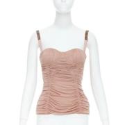 Pre-owned Silk tops Dolce & Gabbana Pre-owned , Beige , Dames