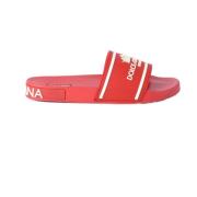 Milano Crown Flip Flops Platform Dolce & Gabbana , Red , Heren