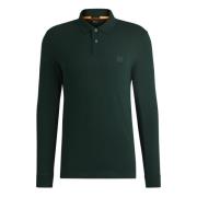 Oranje Slim-Fit Polo Met Lange Mouwen Hugo Boss , Green , Heren