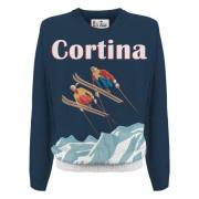 Cortina Logo Trui Blauw MC2 Saint Barth , Blue , Heren