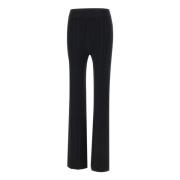 Zwarte Geribbelde Gebreide Elastische Taille Broek Remain Birger Chris...