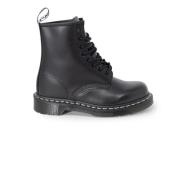 Zwarte gladde unisex enkellaarzen Dr. Martens , Black , Dames