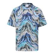 Innovatief Gebreid T-shirt - Stedelijke Elegantie Carlo Colucci , Blue...