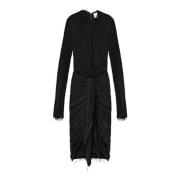 Zwarte getextureerde midi-jurk met details Isabel Marant , Black , Her...