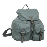 Pre-owned Nylon backpacks Prada Vintage , Blue , Dames