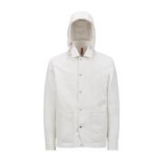 Witte Dons Overhemdjasje Buffaure Moncler , White , Heren