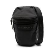 Zwarte Portemonnee met lintafwerking Givenchy , Black , Heren