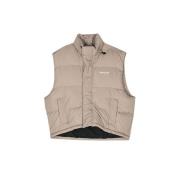 Beige Oversized Puffer Vest Balenciaga , Beige , Heren