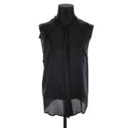 Pre-owned Silk tops Bottega Veneta Vintage , Black , Dames