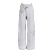 Rhinestone Grijze Sweatpants Straight Leg DES Phemmes , Gray , Dames