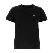 Zwart Katoenen T-Shirt Tatras , Black , Dames