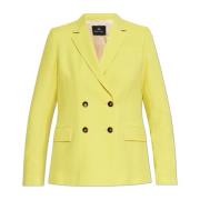 Double-breasted blazer PS By Paul Smith , Yellow , Dames