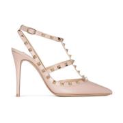 Roze Rockstud Kooi Sandalen Valentino Garavani , Pink , Dames