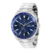 Aviator Herenhorloge - Blauwe Wijzerplaat Invicta Watches , Gray , Her...