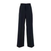 Midnight Blue Wool Pants Ami Paris , Blue , Dames