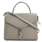 Pre-owned Leather handbags Saint Laurent Vintage , Gray , Dames