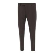 Bruine Wollen Broek, Slim Fit, Edge Collection PT Torino , Brown , Her...