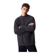 Crew Neck Sweater Calvin Klein Jeans , Gray , Heren