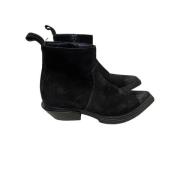 Pre-owned Suede boots Balenciaga Vintage , Black , Dames