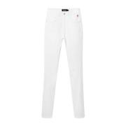 Slim Fit Katoenen Jeans Collectie Desigual , White , Dames