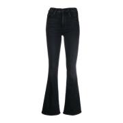 Blauwe Flared Slim Fit Jeans Mother , Blue , Dames