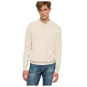 Lange Mouw Polo Shirt Gaudi , Beige , Heren