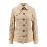 Gewatteerde jas met ruitvoering Burberry , Beige , Dames