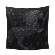 Pre-owned Canvas scarves Hermès Vintage , Black , Dames