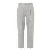 Lichtgrijze Wol Kasjmier Broek Brunello Cucinelli , Gray , Dames