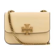 Eleanor Schoudertas van Crèmekleurig Leer Tory Burch , Beige , Dames