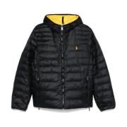 Zwarte donsjack met ponyborduursel Polo Ralph Lauren , Black , Heren