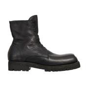 Geveterde leren laarzen Guidi , Black , Heren