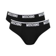 Zijden Slip Set Moschino , Black , Heren