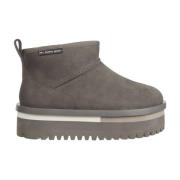 Grijze Flatform Enkellaarzen voor Vrouwen Tommy Jeans , Gray , Dames