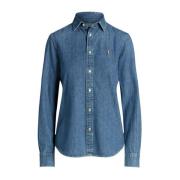 Denim Shirts Polo Ralph Lauren , Blue , Dames