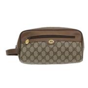 Pre-owned Canvas clutches Gucci Vintage , Beige , Dames