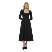 Midi jurk Sydelle zwart Bizuu , Black , Dames