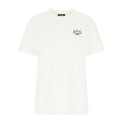 Casual Katoenen T-Shirt A.p.c. , White , Dames