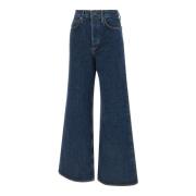 Donkerblauwe Wijde Pijp Jeans Agolde , Blue , Dames