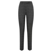 Grijze Katoenen Broek Rechte pasvorm Max Mara Studio , Gray , Dames