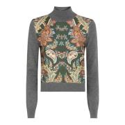 Bloemen Paisley Wol-Kasjmier Trui Etro , Multicolor , Dames