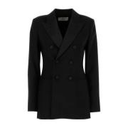 Klassieke Zwarte Wollen Blazer Ami Paris , Black , Dames