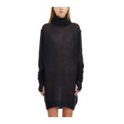 Mohair en zijden coltrui jurk Isabel Benenato , Black , Dames