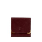 Pre-owned Leather wallets Cartier Vintage , Red , Dames