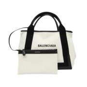 Pre-owned Canvas handbags Balenciaga Vintage , White , Dames