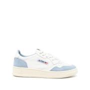 Witte Sneakers met Lichtblauwe Inzetstukken Autry , White , Dames