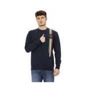 Blauw Katoenen Heren Sweatshirt Automobili Lamborghini , Blue , Heren