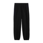 Geruite Print Jersey Fleece Broek Burberry , Black , Heren